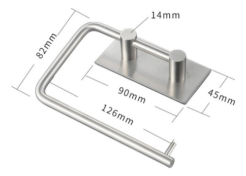 Soporte Para Papel Higiénico, Acero Inoxidable Cepillado