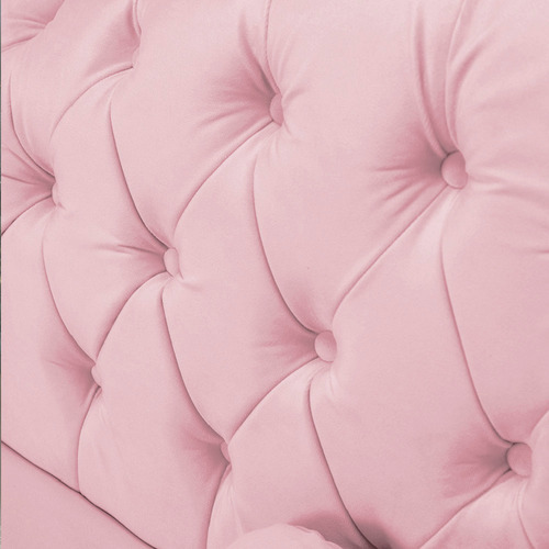 Divã Recamier Mônaco 165 Cm Suede Pés Chanfrado D'rossi Cor Rosa bebê