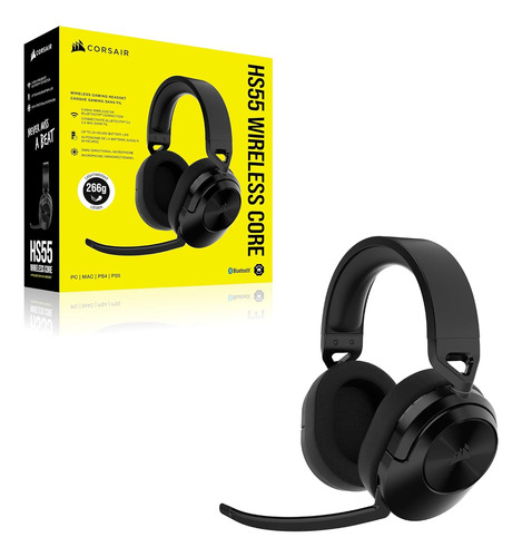 Audifonos Inalambricos Corsair Hs55 2.4ghz Bt Pc Ps5 Ps4 