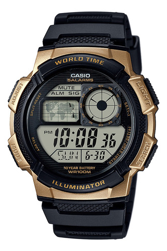Reloj Digital De Pulsera Casio Ae-1000w Aeronáutico