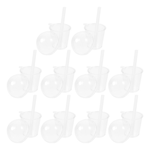 Vasos Transparentes De Plástico, 10 Unidades, Modelos Mini C