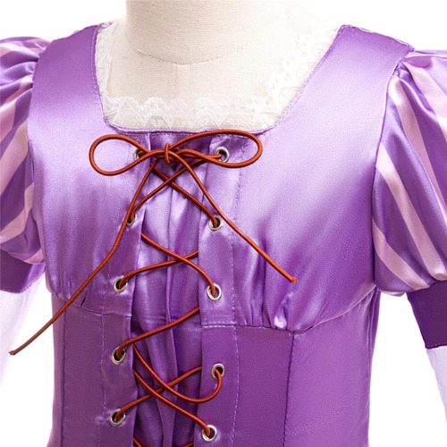 Vestido De Disfraz De Princesa Con Trenza De Pelo Largo Y De
