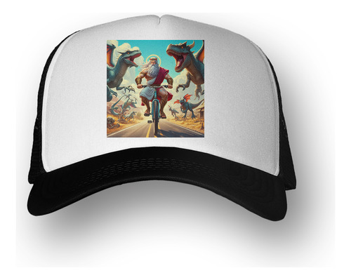 Gorra  Zeus Andando En Bicicleta Dragon Dinos M3