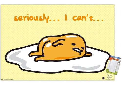 Gudetama - Póster De Pared No Puedo, 22.375  X 34 , Pa...