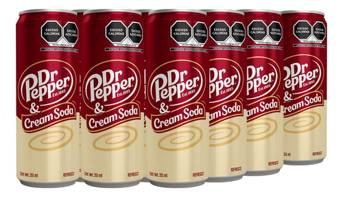 Dr Pepper, Cream Soda 355 Ml, Lata Sleek (12 Pack)
