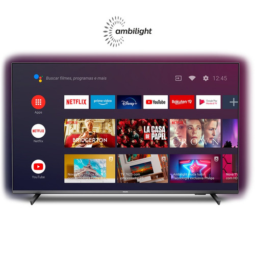 Imagem 3 de 6 de Smart Tv 55 4k Ambilight Android 55pug7906 Philips Bivolt
