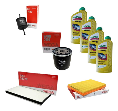 Kit Troca De Óleo Lubrax 15w40 + Filtros - Vw Gol 1.0 G3/g4