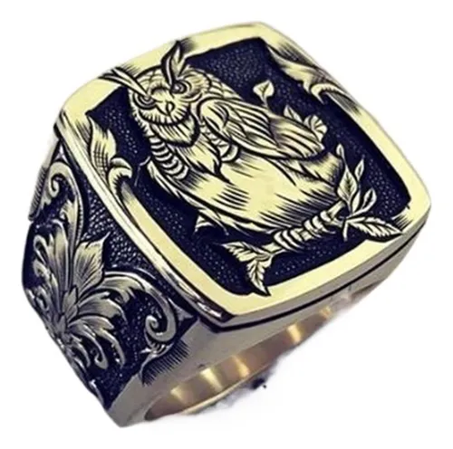 Anillo buho oro para hombre sale