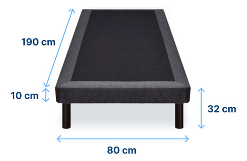 Juego Colchon Comfort Plus + Base Nordic 80x190 Sleep Box