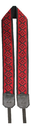 Correa Artesanal Para Cámara, Zavy, Kukulkan Color Rojo