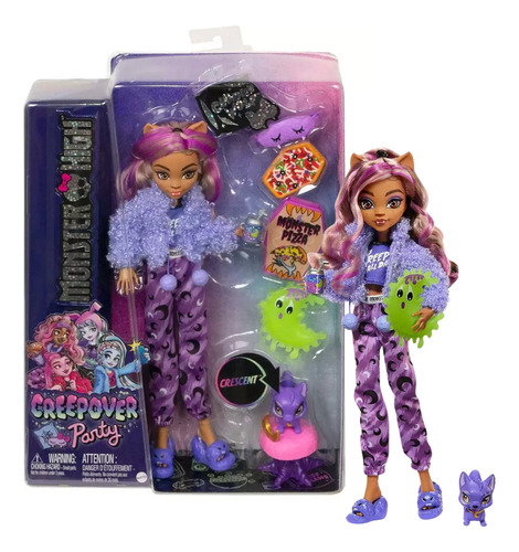 Boneca Monster High Clawdeen Creepover Party C/ Acessórios