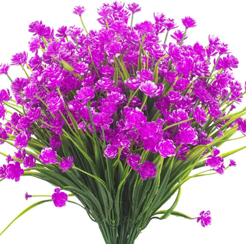 8 Varas De Flores Artificiales Para Exterior Narciso Purpura