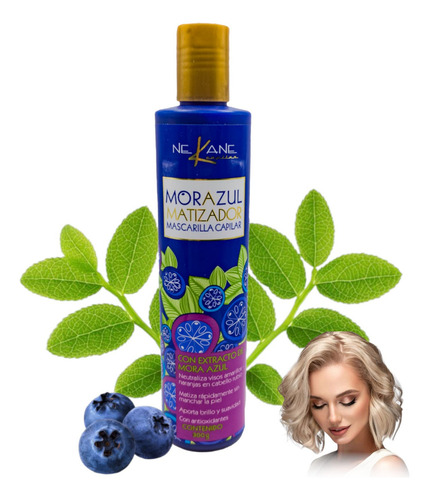 Mascarilla Matizadora Para Cabello Con Extracto De Mora Azul 300g Nekane