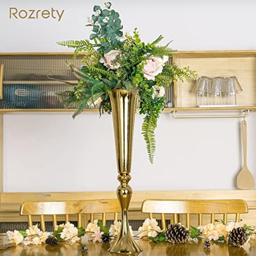 Rozrety 4 Piezas De Centros De Mesa De Boda Con Florero Para