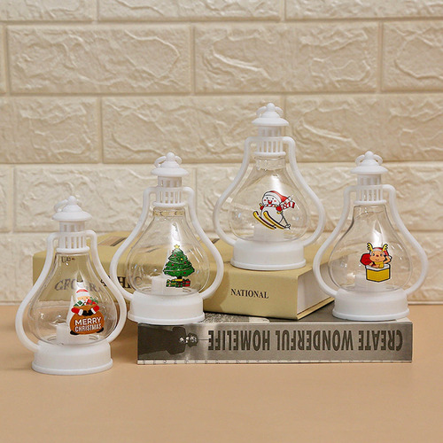 4 Piezas Linterna Led Portátil Para Decoración De Navidad