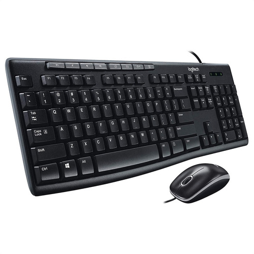 Combo Usb Teclado Multimedia Y Mouse, Logitech Mk200 Media