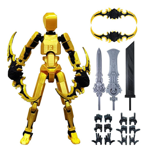 Figura De Acción T13 Dorado 14 Cm Multi-articulada