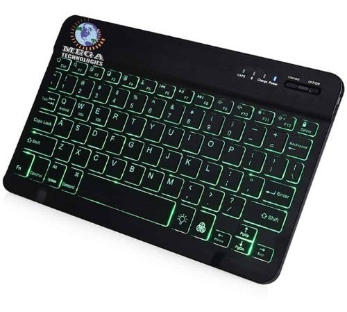 Teclado Bluetooth Con Luz 10 Color del teclado Negro