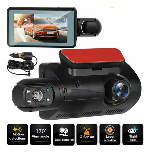 Cámara Dual Del Coche De Dashcam 1080p Dvr