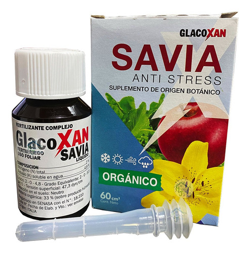 Savia Anti Stress Organico 60cm3 Suplem. Botanico ~ Glacoxan