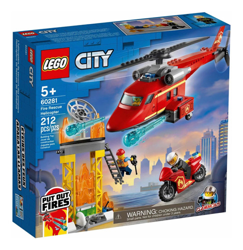 Lego 60281 Helicóptero De Rescate Bomberos City Set