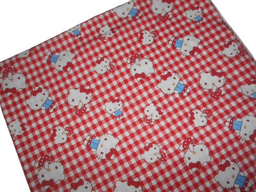 Tecido Tricoline Estampado Hello Kitty - 2 Metros X 1,5 M