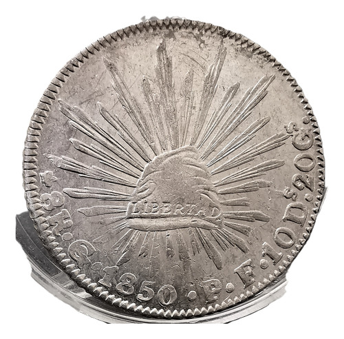 Moneda Original Plata 8 Reales 1850 Go Pf