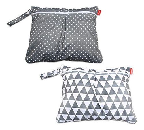 Bolsa De Viaje Húmeda Y Seca De 2 Pzas Con Asa Para Pañales