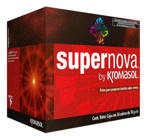 Supernova Energía 36 Sobres Bebida Sabor Cereza Kromasol