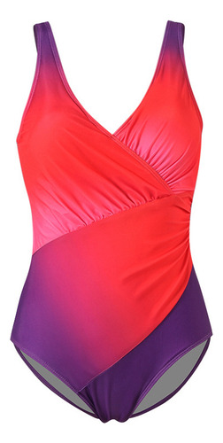 Traje De Baño De Una Pieza En Color Degradado Para Mujer De