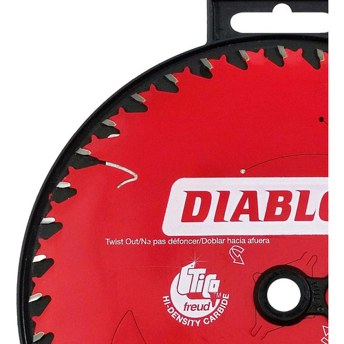 Disco de serra circular Diablo D0740r de 40 dentes de 7-1/4 polegadas, cor vermelha