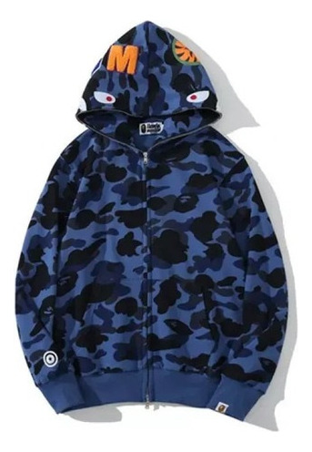 Sudadera Bape Shark Hecha En Poliéster Varios Colores