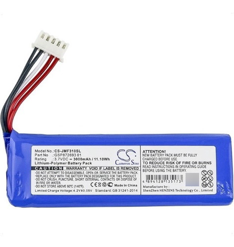 Bateria Cs-jmf310sl 3000mah 3.7v Gsp872693 Para Jbl Flip 4