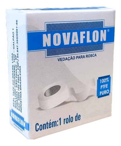 Veda Rosca Novaflon 12x10mm - Kit C/120 Peca