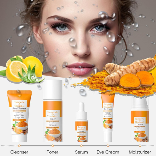 Cúrcuma + Vitamina C Set De Cuidado De La Piel Loción De Cúr