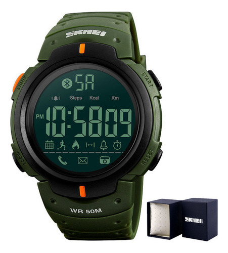 Relógios eletrônicos digitais Skmei Outdoor Sports, cor da pulseira: verde