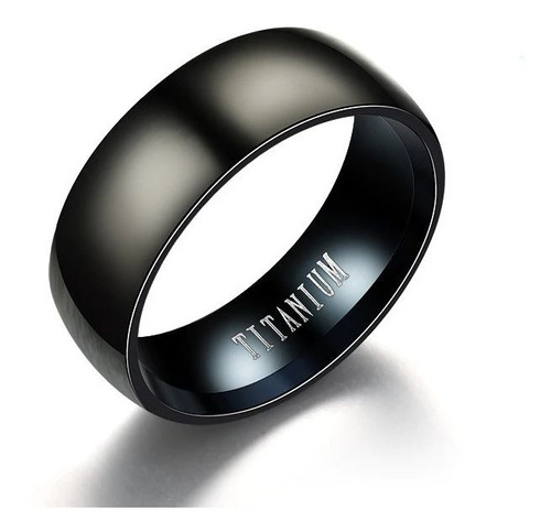 Anillo De Hombre Titanio Always Black Moda 