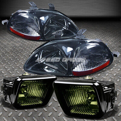 Smoked Housing Headlights Amber Corners+tinted Lens Oe F Oad
