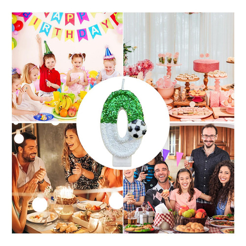 Velas Con Números De Cumpleaños, Velas Con Purpurina Para Fú
