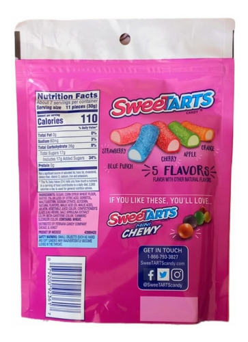 Sweetarts Ropes Bites Dulce Importado