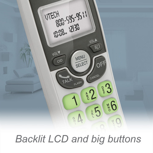 Telefone Sem Fio Vtech Vg104 Dect 6.0 Com Secretária Eletrôn