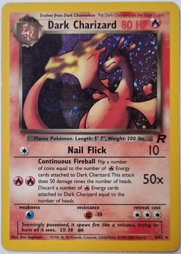 Dark Charizard 4/82 Holo Raro Pokemon Tcg