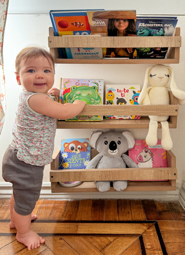 Biblioteca Infantil Montessori Niño Resistente X3 Kit