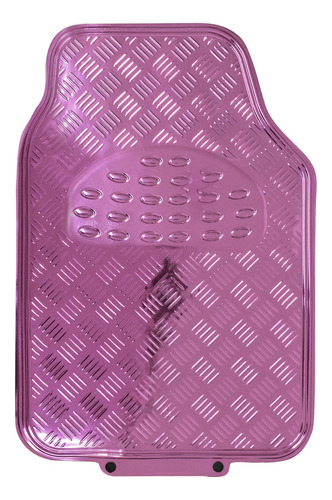 Juego De Tapetes Automotrices Universal Aluminio 4 Pzs Lila