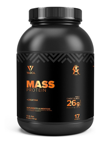 Yaoca Suplemento En Polvo Mass Protein + Creatina 6 Lb Sabor Chocolate