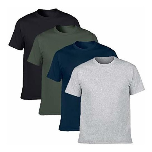 Pack De 4 Camisetas Básicas De Algodón Ultra Suave