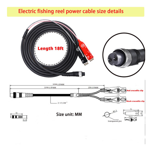 Carrete Eléctrico De Pesca Daiwa Tanacom 1000 9.84-18 Pies Negro 18ft 1pcs Izquierdo