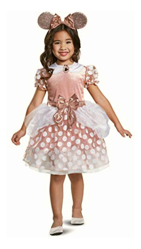 Disfraz De Minnie Mouse De Halloween, Oro Rosa 3t-4t