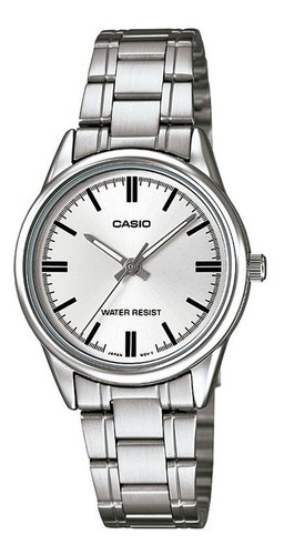 Reloj Casio Ltp-v005d-7a Para Dama Plateado Casual 