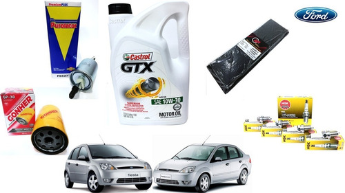 Kit Afinación Ford Fiesta 1.6l 2006 Castrol 10w30 B/platino